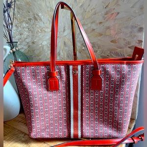 TORY BURCH Convertible Zipper Tote Bag Shoulder Bag Crossbody